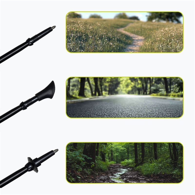 KADVA Halna adjustable red Nordic walking poles 7