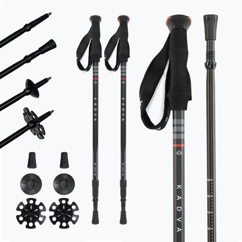 KADVA Sajama adjustable trekking poles red