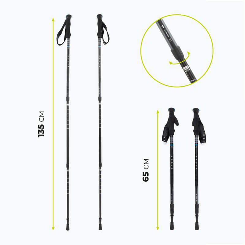 KADVA Sajama adjustable trekking poles blue 2