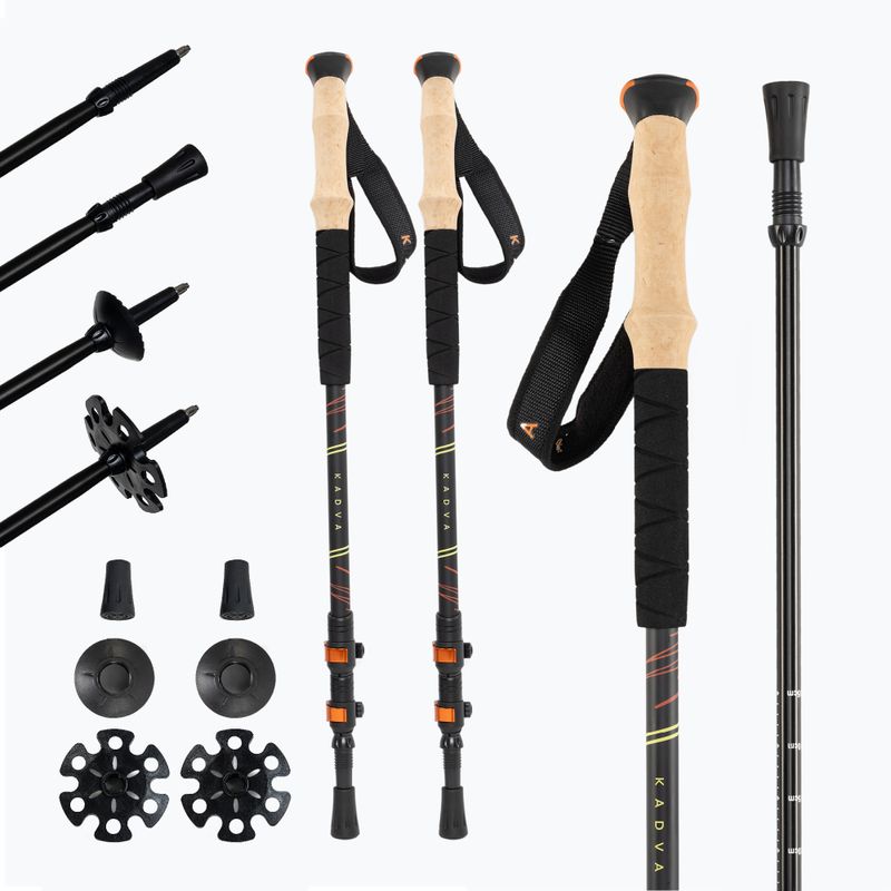 KADVA Kibo adjustable trekking poles orange