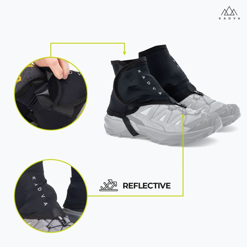 KADVA Elurra black running gaiters 8