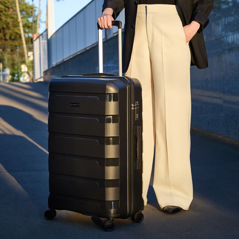Large travel suitcase KADVA Cayes 113 l black 15