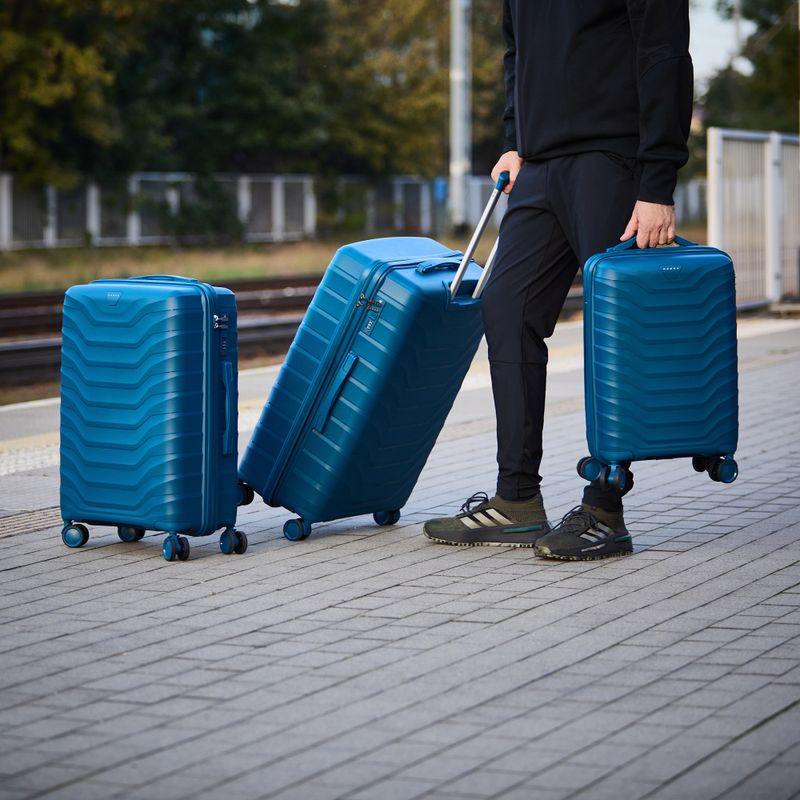 KADVA Sancho 38L Cabin Travel Suitcase Blue 19