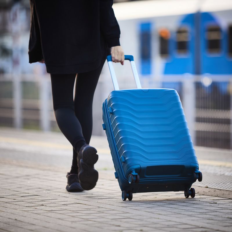 Large travel suitcase KADVA Sancho 113 l blue 13
