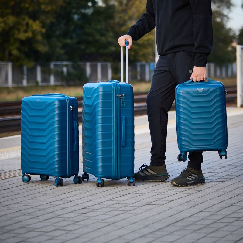Large travel suitcase KADVA Sancho 113 l blue 21