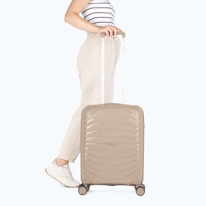 KADVA Brava 40L Beige Cabin Travel Suitcase 2