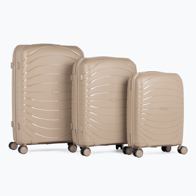 KADVA Brava 40L Beige Cabin Travel Suitcase 13