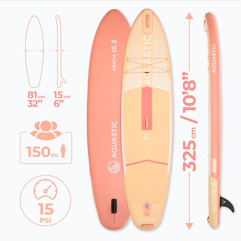 Inflatable board set SUP AQUASTIC Perth 10'8" allround orange 16