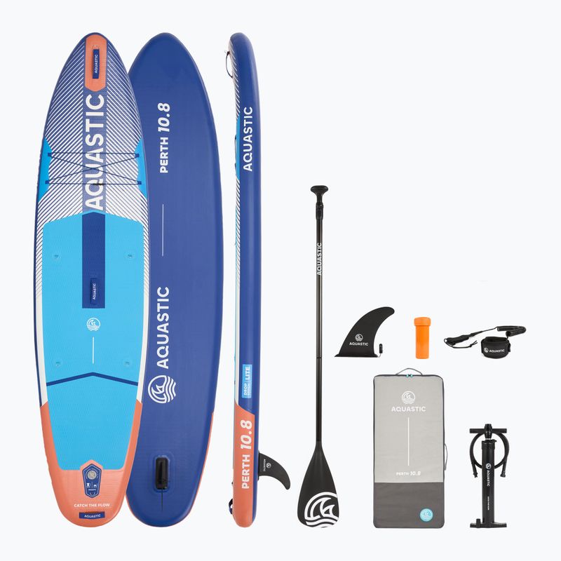 Inflatable board set SUP AQUASTIC Perth 10'8" all-round blue