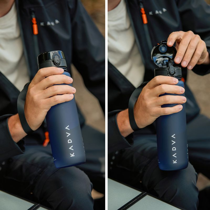 KADVA GlideCap 1000 ml Navy Blue Water Bottle 7
