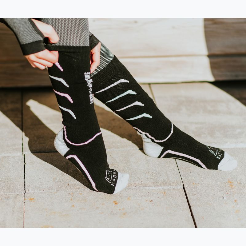 Women's Ski Socks KADVA Woolan W in Black 2