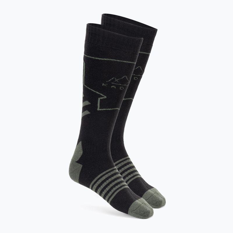 KADVA Skio men's ski socks black/green