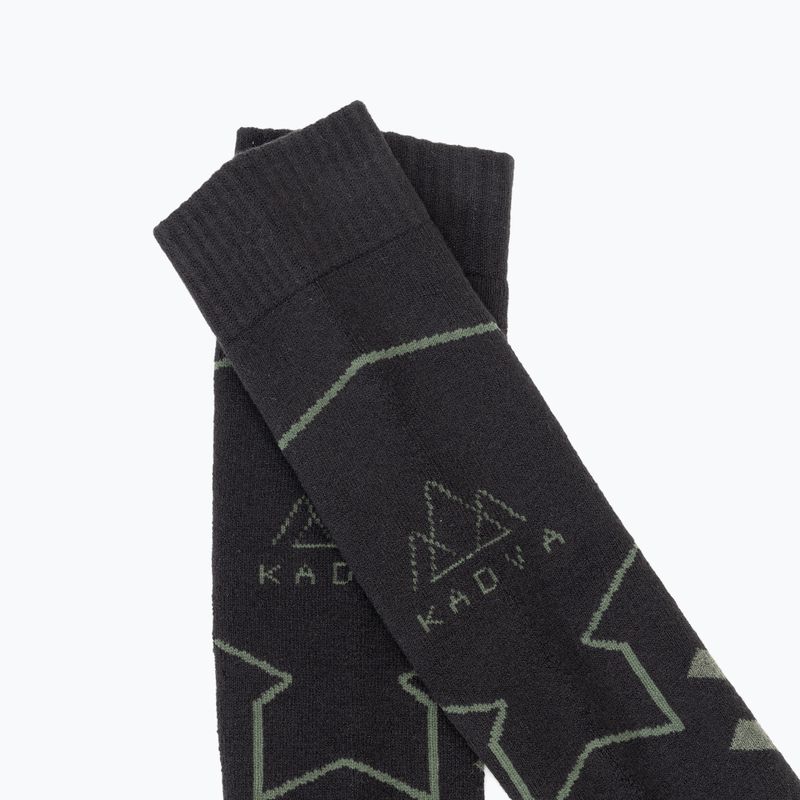 KADVA Skio men's ski socks black/green 4