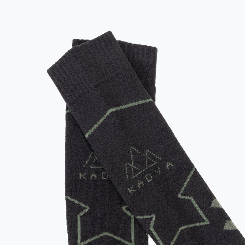 KADVA Skio ski socks black/green 4