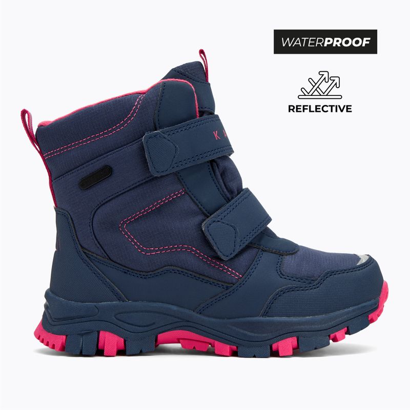 Children's snow boots KADVA Snowey Mid WaterProof navy/fuchsia 2