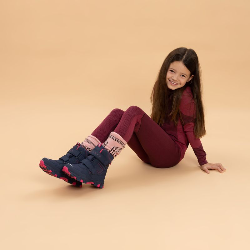 Children's snow boots KADVA Snowey Mid WaterProof navy/fuchsia 3