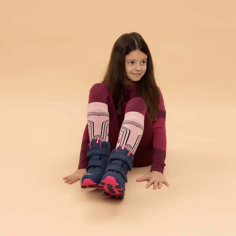 Children's snow boots KADVA Snowey Mid WaterProof navy/fuchsia 11