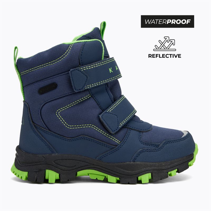 Children's snow boots KADVA Snowey Mid WaterProof navy/green 2