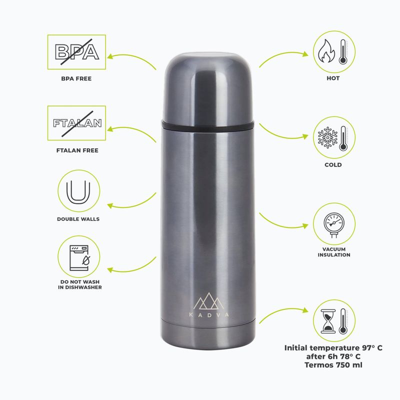 KADVA Vulcan Thermos 750 ml silver 2