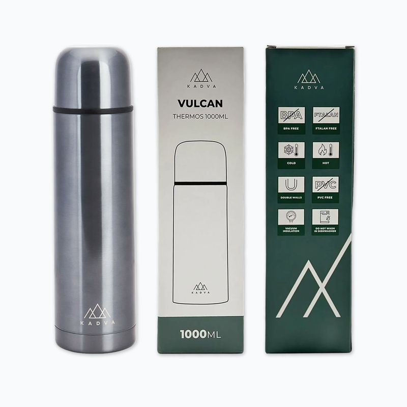 KADVA Vulcan Thermos 1000 ml silver 12