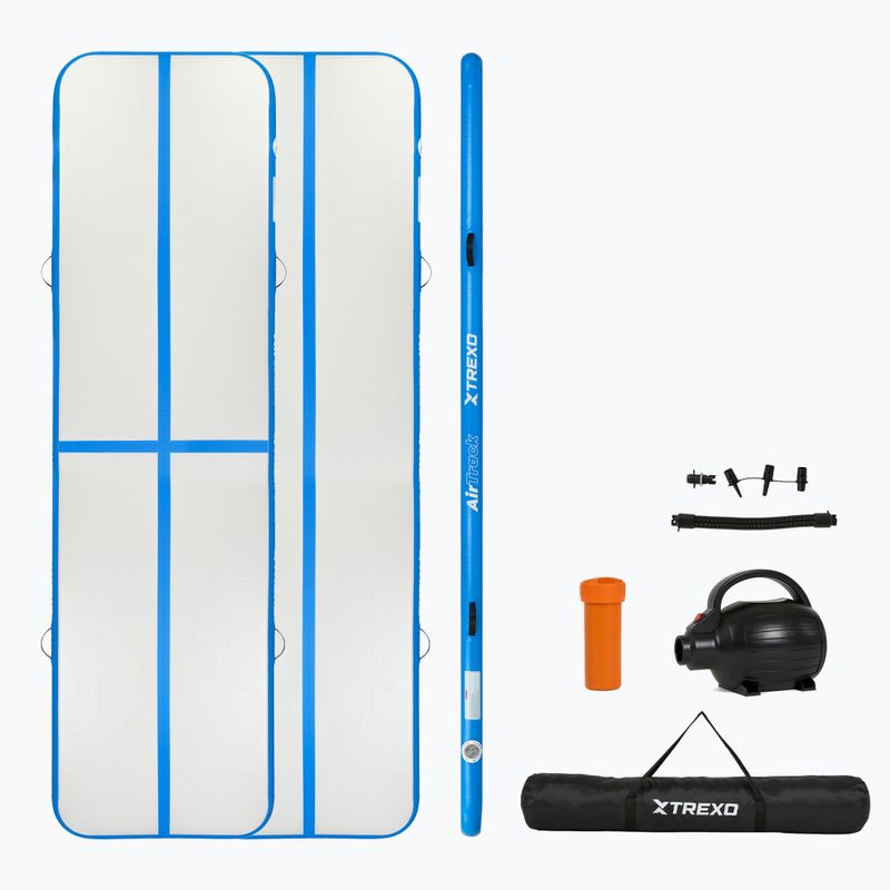 Gymnastics airtrack TREXO 400 x 10 cm white