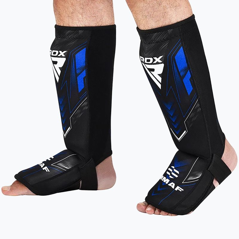 Foot and shin guards RDX IMMAF Approved Neoprene Shin Instep blue 6