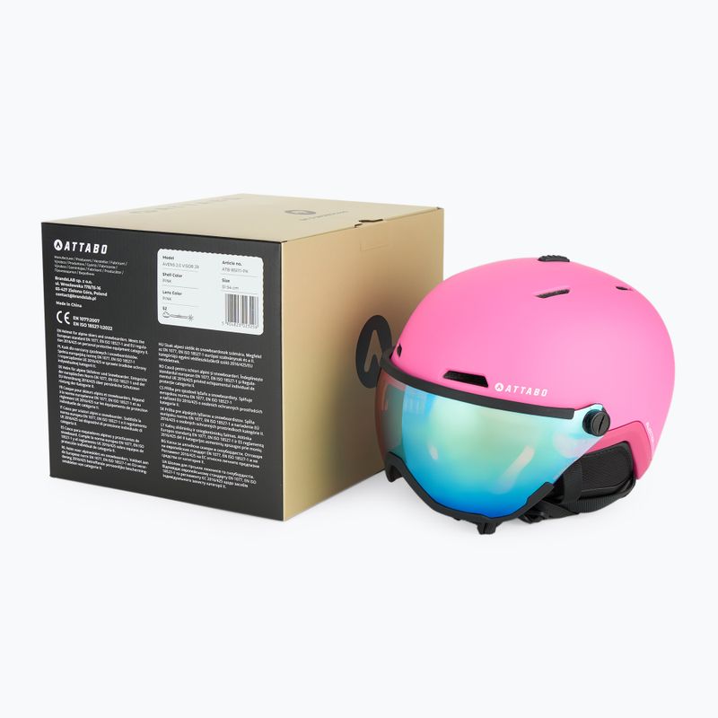 Children's ski helmet ATTABO Avens 2.0 Jr Visor pink 12