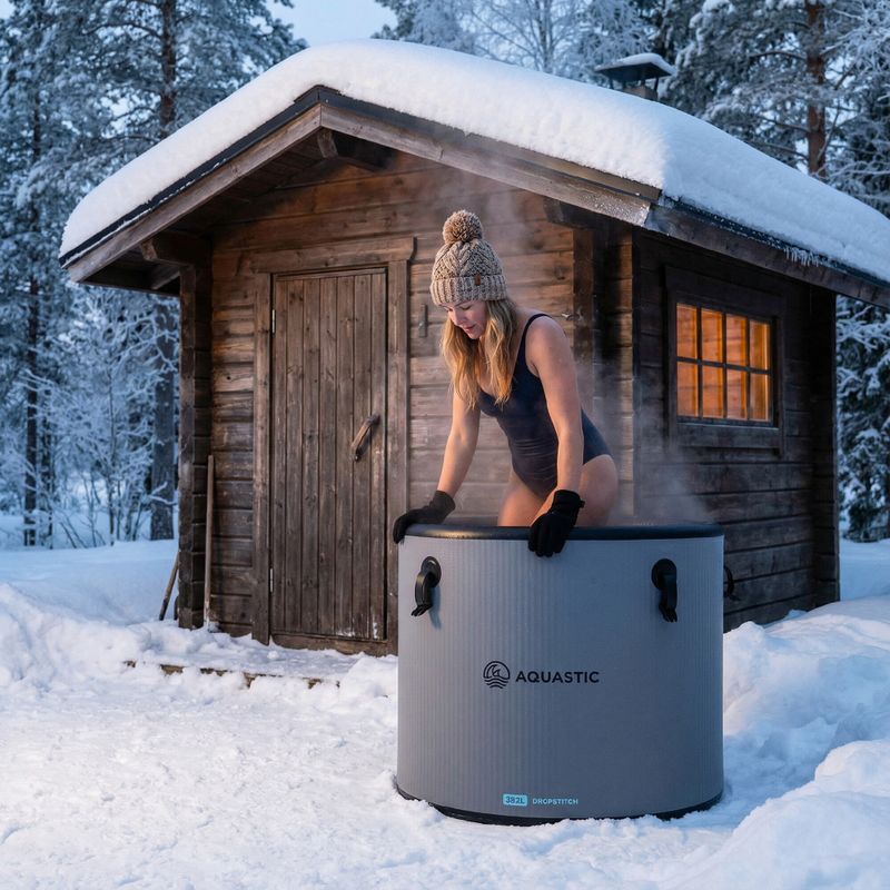 Ice bath AQUASTIC BrrFree 382 l dropstitch grey 4