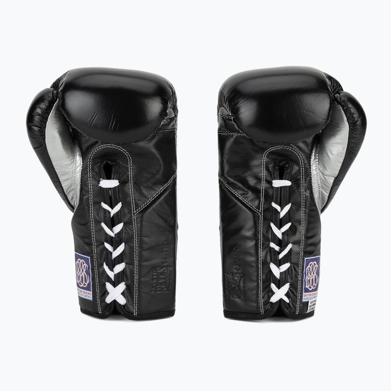 Boxing gloves Cleto Reyes Thumb in Cow Leather black/silver 3