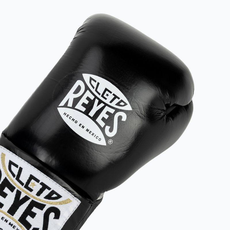 Boxing gloves Cleto Reyes Thumb in Cow Leather black/silver 5