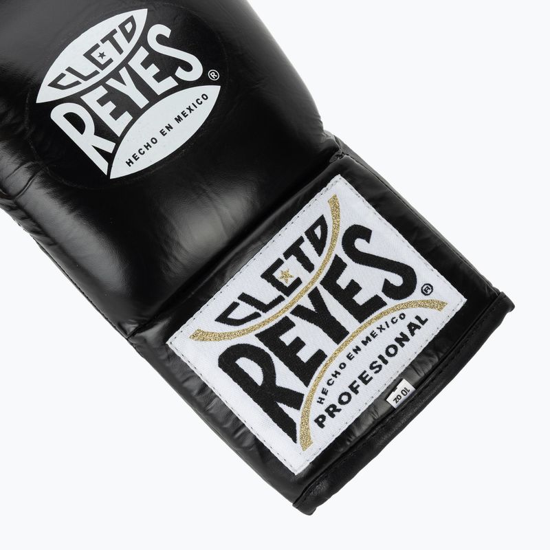 Boxing gloves Cleto Reyes Thumb in Cow Leather black/silver 6