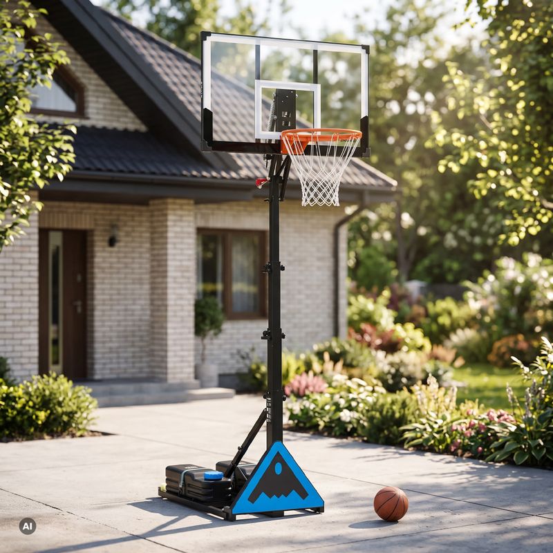 Basketball hoop Oneteam BH07 foldable black 4