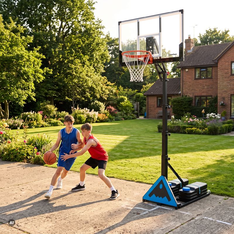 Basketball hoop Oneteam BH07 foldable black 6