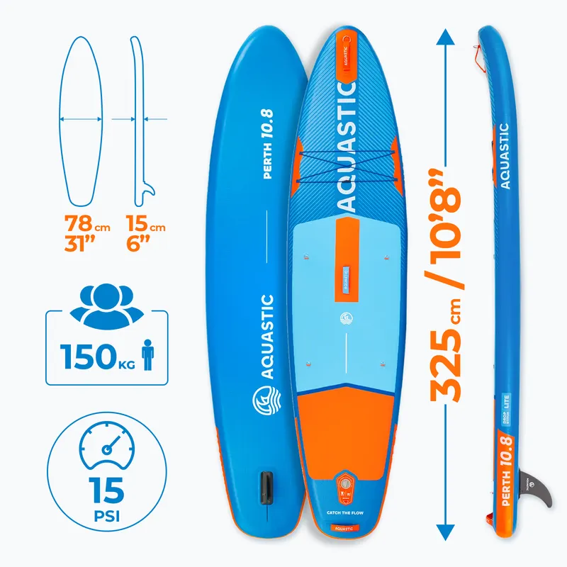 Set inflatable Perth 10'8" allround blue 24