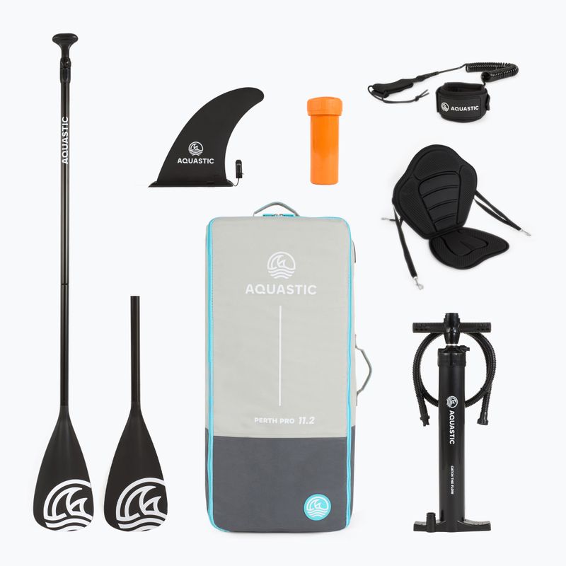 Inflatable board set SUP AQUASTIC Perth Pro 11'2" all-round blue 20