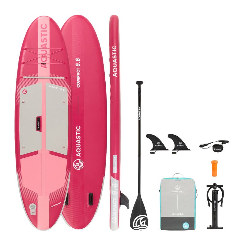 Inflatable board set SUP AQUASTIC Compact 9'6" pink 21