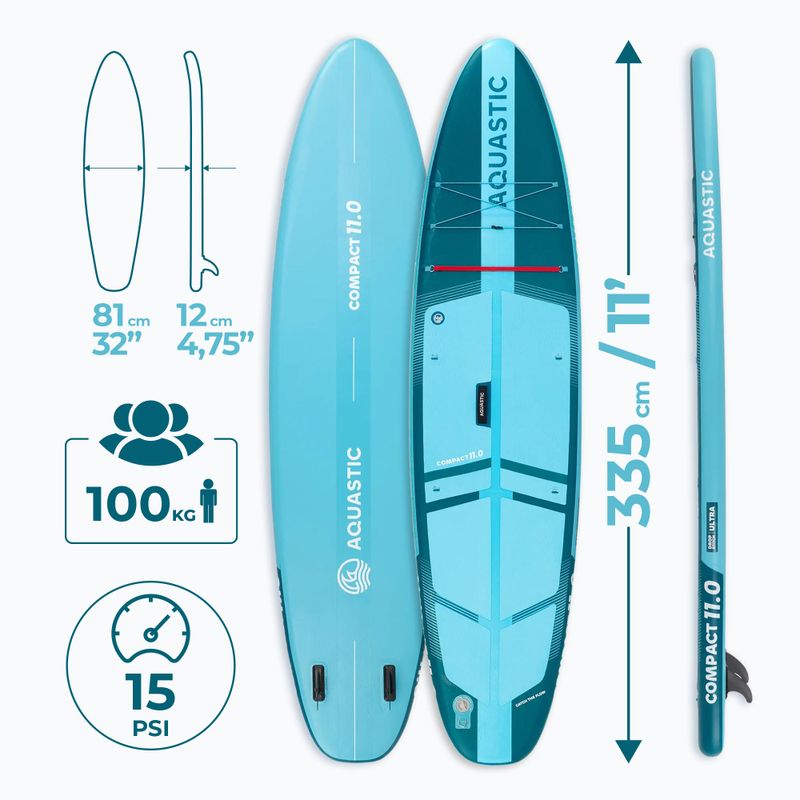 SUP AQUASTIC Compact 11'0" board blue 18
