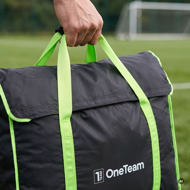 Goal carrying bag OneTeam Swiftgoal 120 x 70 cm black/green 5