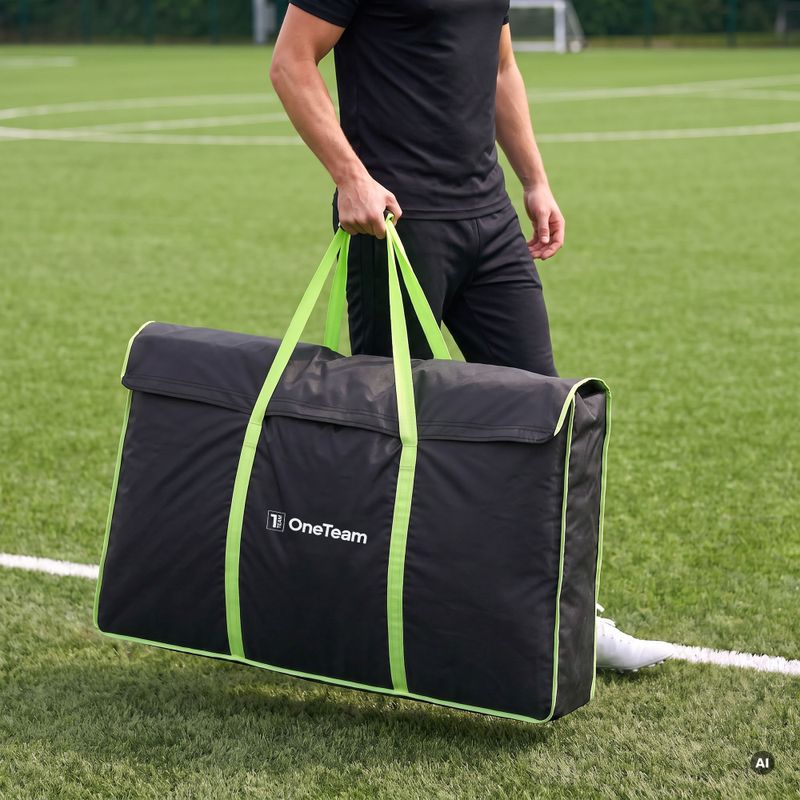 Carrying bag for goal OneTeam Swiftgoal 150 x 90 cm black/green 3