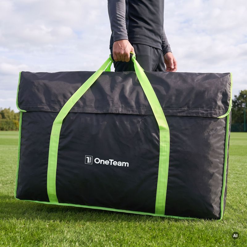 Carrying bag for goal OneTeam Swiftgoal 180 x 120 cm black/green 3