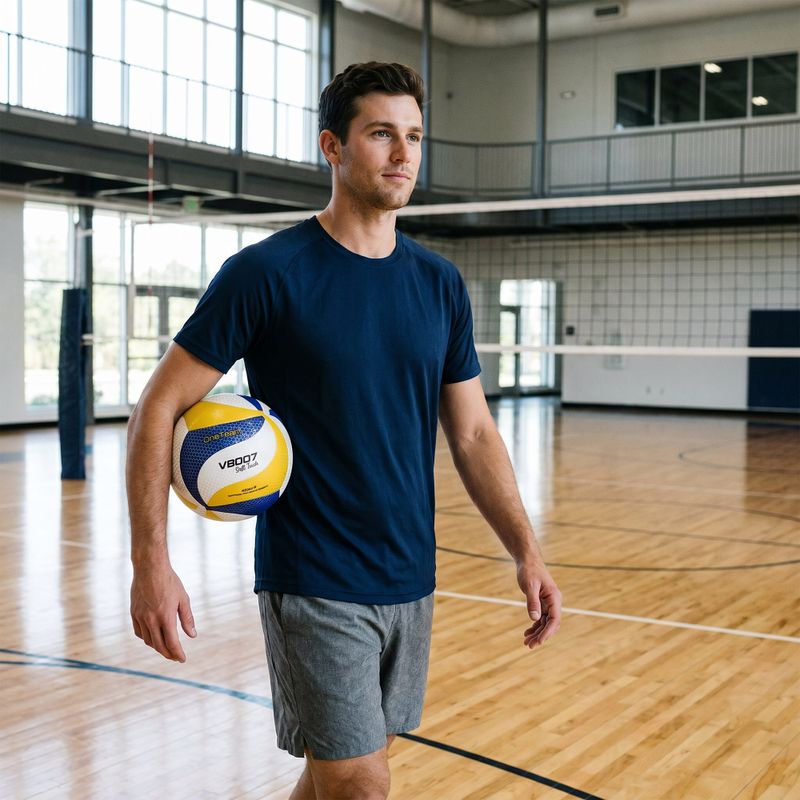 Volleyball OneTeam VB007 yellow/blue/white size 5 5