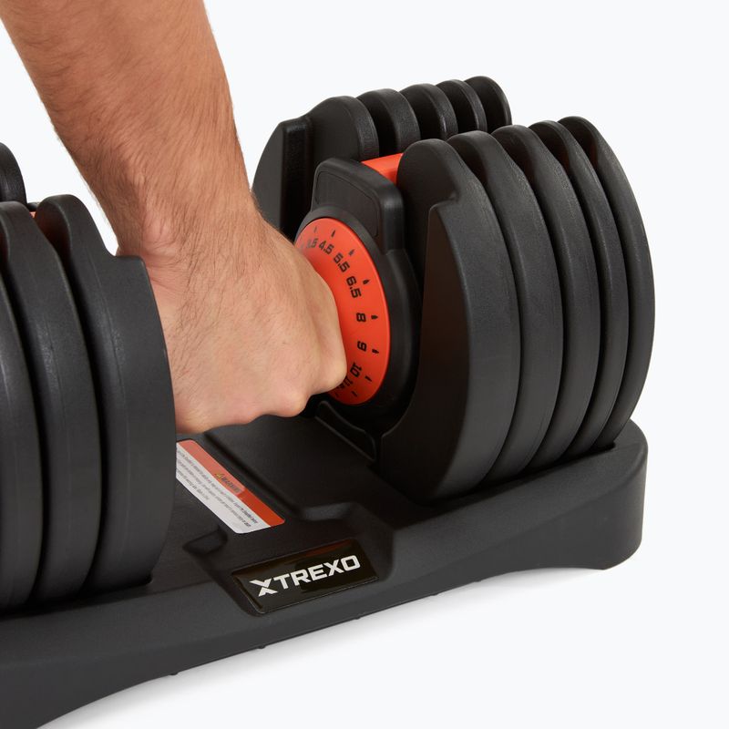 Adjustable dumbell XTREXO 24kg EVO black 9