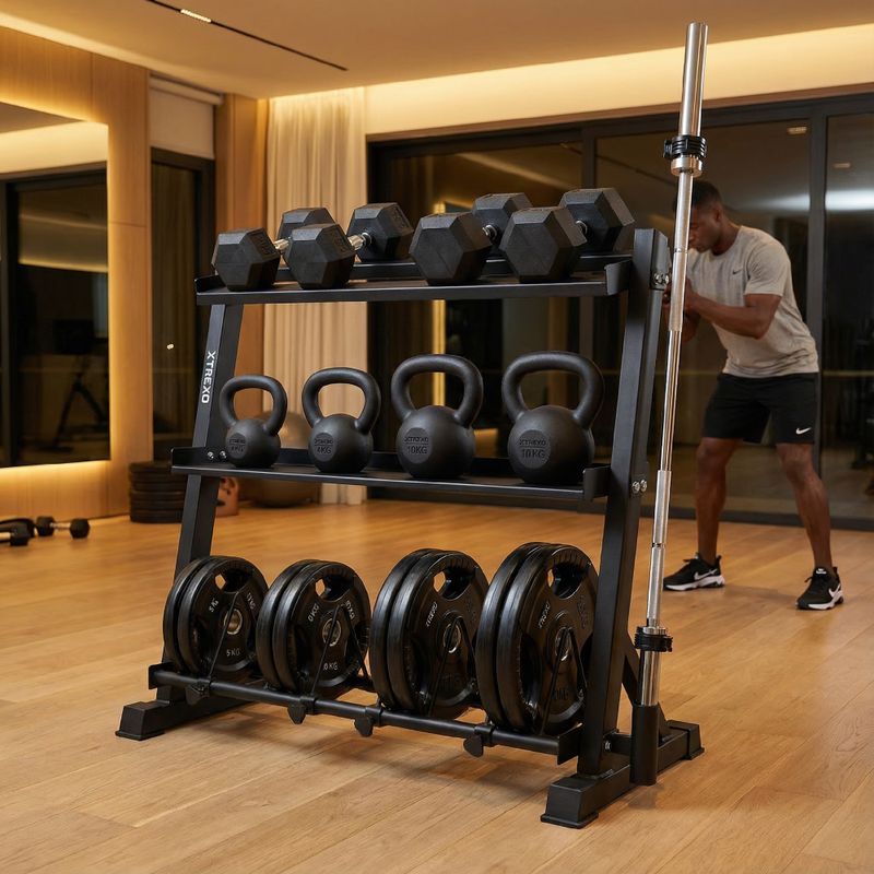 Stand XTREXO Complex Gym Storage black 3