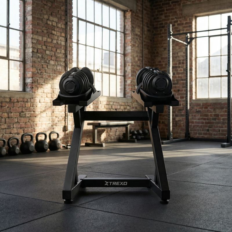 Dumbbell rack adjustable XTREXO black 4