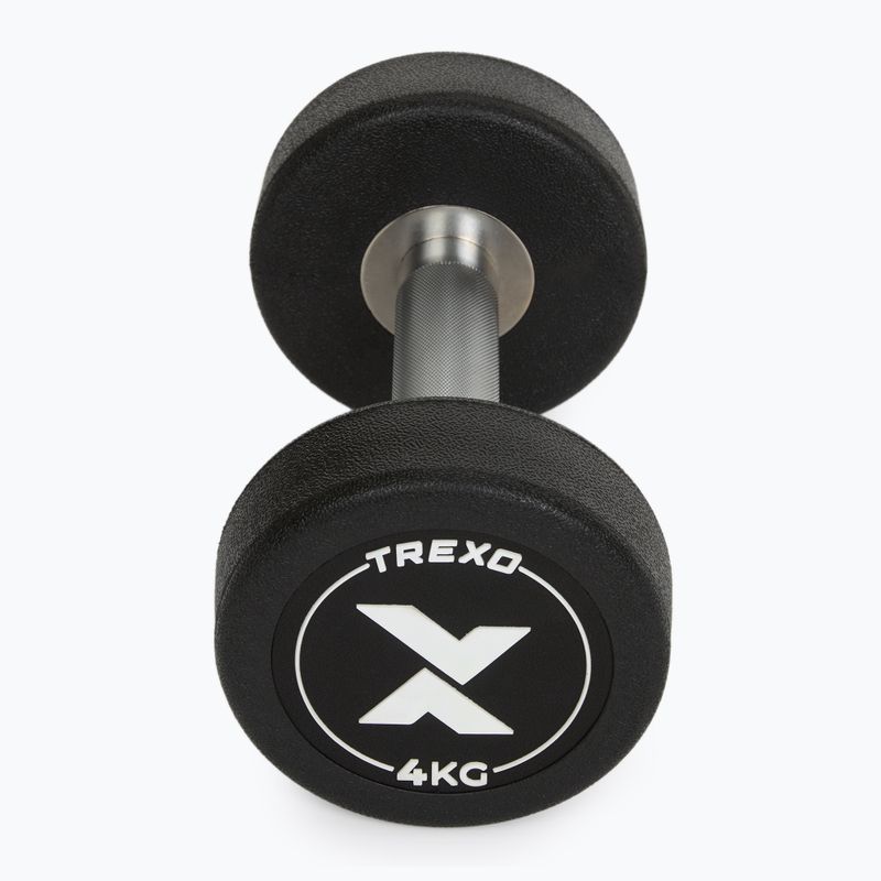 Rubber-coated cast iron dumbbell XTREXO Pro 4 kg black 6
