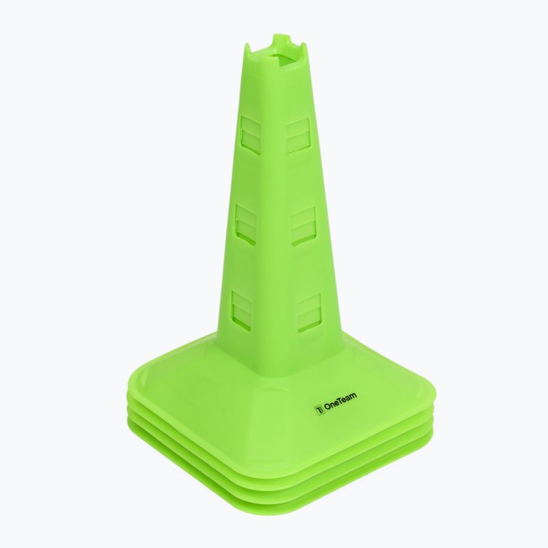 Set of cones OneTeam TRFTB03 HG4  4 pieces green 6