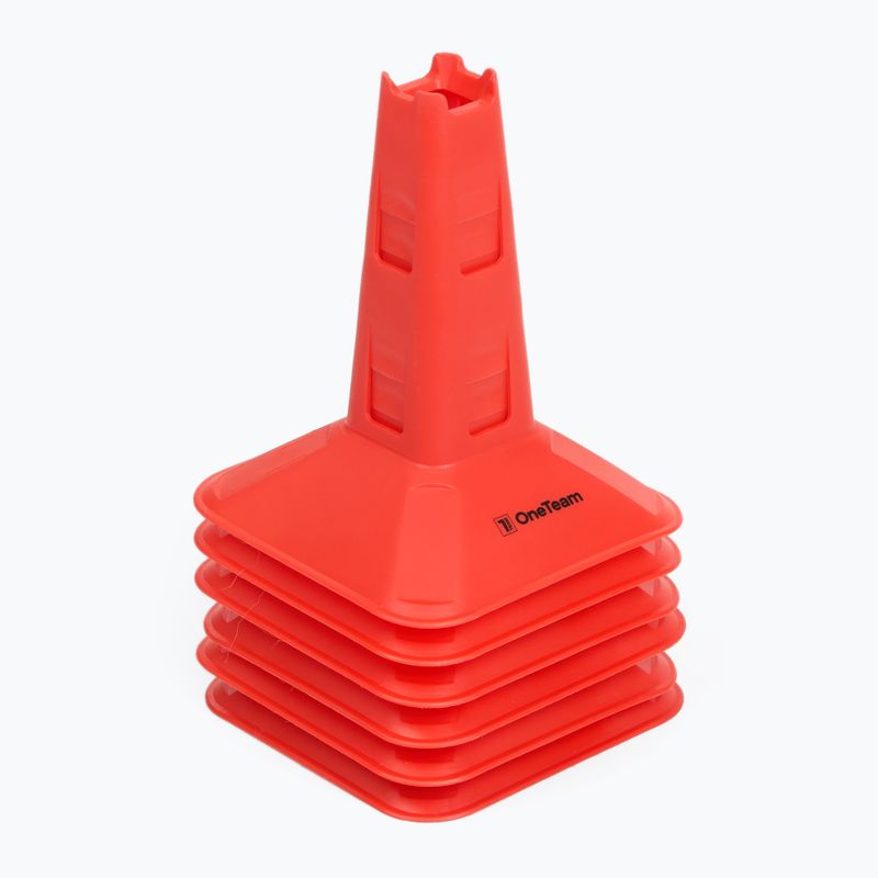 Set of cones OneTeam TRFTB03 MD6 6 pieces red 7
