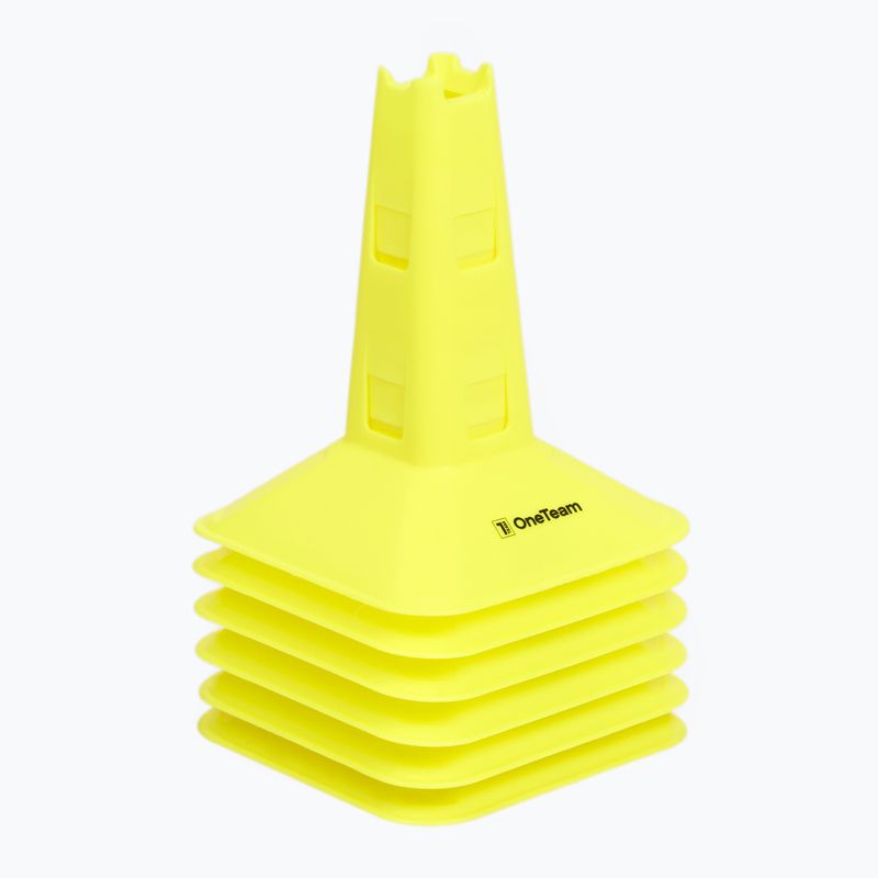 Set of cones OneTeam TRFTB03 MD6 6 pieces yellow 8