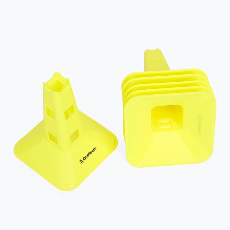 Set of cones OneTeam TRFTB03 MD6 6 pieces yellow 7