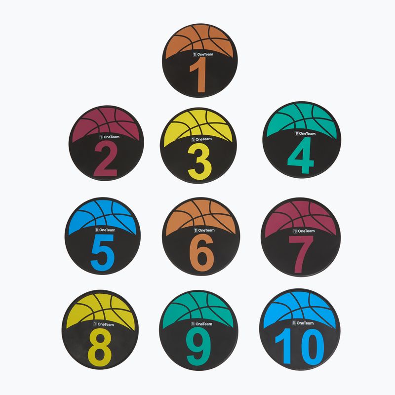 Training markers OneTeam TRF08 10 pcs BASKET black 3
